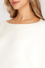 Load image into Gallery viewer, DOLMAN SLEEVE RIB KNIT SWEATER
