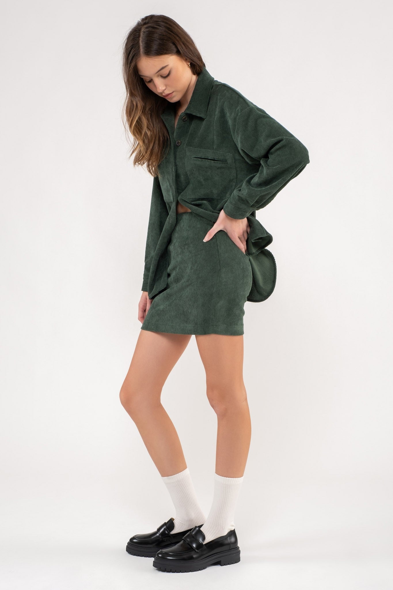 CORDUROY MINI SKIRT