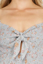 Load image into Gallery viewer, FRONT TIE FLORAL SMOCK MINI
