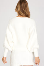Load image into Gallery viewer, DOLMAN SLEEVE RIB KNIT SWEATER
