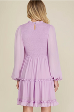 Load image into Gallery viewer, LONG SLEEVE SMOCKED DRESS
