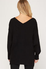 Load image into Gallery viewer, VNECK KNIT SWEATER
