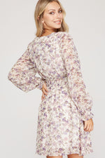 Load image into Gallery viewer, FLORAL BUTTON SMOCK DRESS
