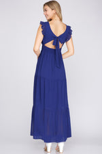 Load image into Gallery viewer, TIE BACK CRINKLE CHIFFON MAXI
