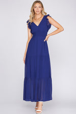 Load image into Gallery viewer, TIE BACK CRINKLE CHIFFON MAXI
