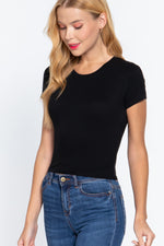 Load image into Gallery viewer, RIBBED ROUND NECK SHORT SLEEVE
