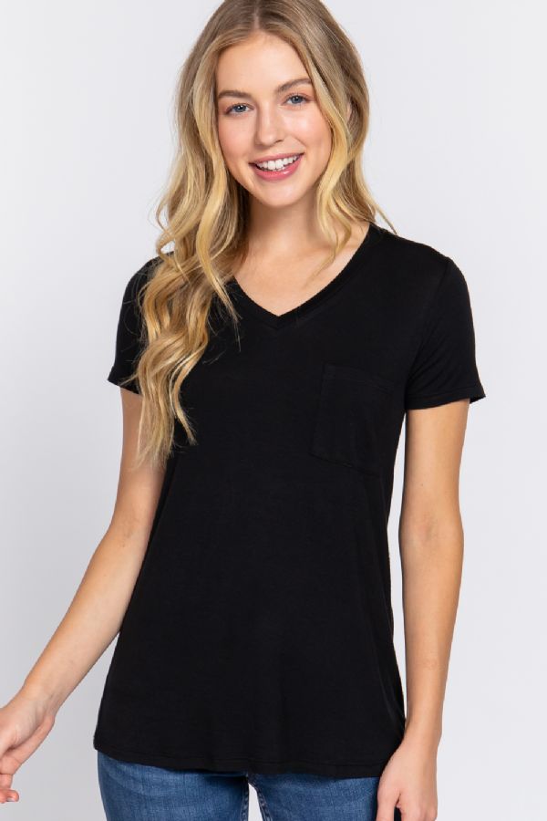 V-NECK JERSEY TSHIRT
