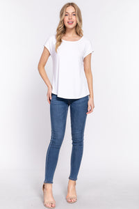 DOLMAN SLEEVE RIBBED TOP
