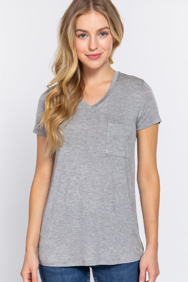 V-NECK JERSEY TSHIRT