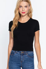 Load image into Gallery viewer, RIBBED ROUND NECK SHORT SLEEVE
