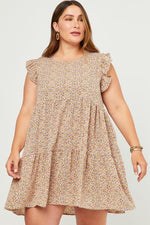 Load image into Gallery viewer, DAINTY FLORAL TIERED DRESS
