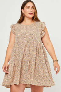 DAINTY FLORAL TIERED DRESS