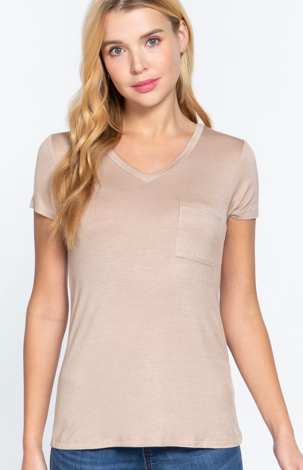 V-NECK JERSEY TSHIRT