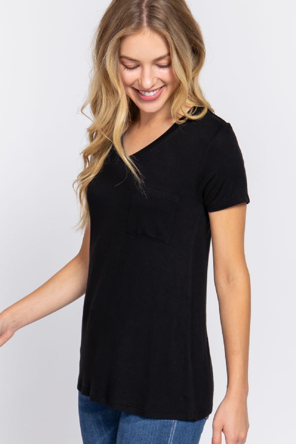 V-NECK JERSEY TSHIRT