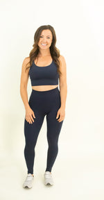 Load image into Gallery viewer, HARLOW SPORTS BRA - 12 - NAVY
